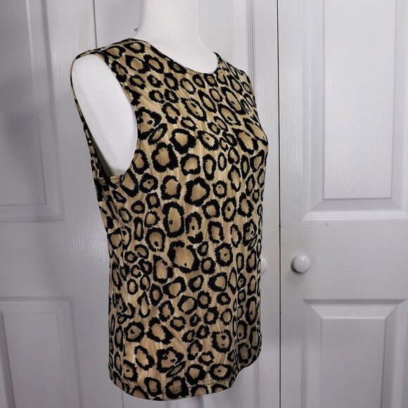 Frazier Lawrence Lg Leopard Print Sleeveless Top L - Picture 8 of 13